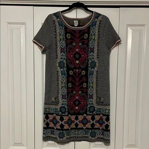 Akemi+Kin Anthropologie Kaleidoscope Sweater Dress Short Sleeve